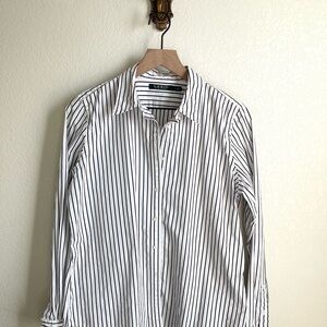 Ralph Lauren White Shirt with Black Stripes
